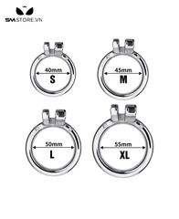 SMG044 - Phụ kiện vòng thẳng khóa dương vật bằng inox có 4 kích cỡ