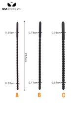 SMT2197 - Thanh niệu đạo sounding silicon mềm vân ngang có 3 size