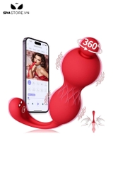 SMT2453 - Máy rung âm vật xoay 360 độ có 10 tần số sạc điện điều khiển xa