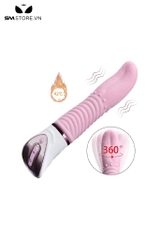 SMT644 - Lưỡi rung tỏa nhiệt silicon nhiều gai màu hồng dài 21cm