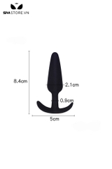 SMT435 - Butt plug chất liệu silicon mềm mại màu đen giúp tăng khoái cảm