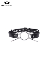 SMT232 - Khóa miệng spider gag với vòng bằng kim loại và dây đeo PU