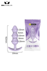 SMT1433 - Butt plug hậu môn với phích 3 tầng dài 102mm bằng nhựa