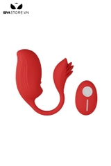 SMT1692 - Trứng rung silicon 2 đầu dài 14.2cm có 10 tần số
