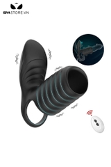 SMT2718 - Vòng đeo dương vật có 10 chế độ rung điều khiển từ xa