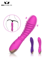 SMT2603 - Máy rung đầu dương vật có vân ngang và 20 chế độ dài 18cm