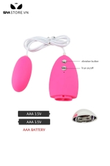 SMT1935 - Trứng rung silicon đôi có dây và điều khiển dài 77cm