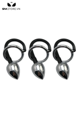 SMT2504 - Vòng đeo dương vật mix kèm que hậu môn inox