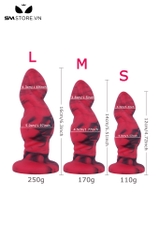 SMT2529 - Phích cắm hậu môn màu đỏ loang đen có 3 kích cỡ
