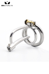 SMT2689 - Khóa dương vật inox dạng lồng có 2 thanh dài 47mm