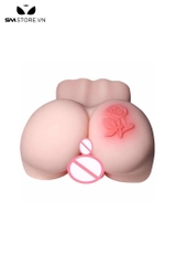 SMT1923 - Mông giả silicon nguyên khối họa tiết bông hoa dài 22cm