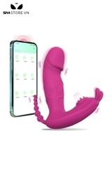 SMT2738 - Máy rung 2 đầu tai thỏ có lưỡi liếm có 9 tần số sạc điện