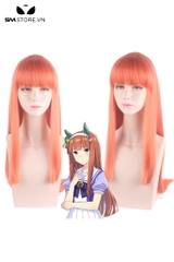 SMP158 - Tóc giả thẳng cosplay anime màu đỏ cam dài 90cm