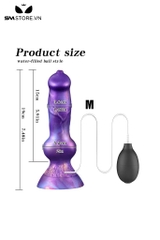 SMT2382 - Dương vật giả silicon mềm bắn tinh màu tím có 2 kích cỡ