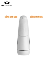 SMT299 - Cốc thủ dâm silicon với 12 chế độ dài 260mm màu trắng