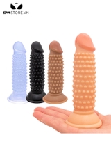 SMT128 - Dương vật giả có gai silicon mềm bẻ cong dài 13.3cm