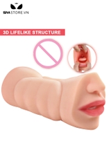 SMT2518 - Miệng giả silicon mềm có hạt nổi trong lưỡi và răng