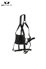 SMT233 - Khóa miệng muzzle gag với dây quai đeo kèm bóng đen