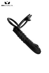 SMT536 - Vòng đeo dương vật silicon chống xuất tinh dài 135mm màu đen
