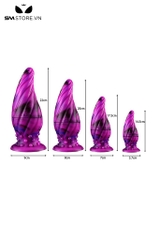 SMT1293 - Phích cắm hậu môn silicon dẻo với màu hồng tím gradient