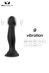 SMT1623 - Dương vật giả silicon rung 9 tần số sạc điện dài 19cm