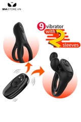 SMT2832 - Combo 2 vòng đeo dương vật chống xuất tinh sớm có 9 chế độ