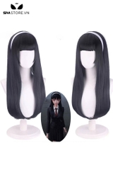 SMP152 - Tóc giả hóa trang màu đen có mái ngang dài qua ngực