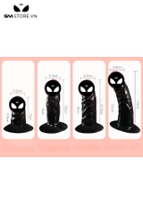 SMT3075 - Dương vật giả có gân nổi quanh và đế hít tường kèm 4 size