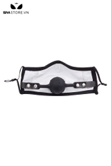SMT1017 - Đồ bịt miệng khẩu trang kèm ball gag silicon có gai nhỏ