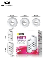 SMT1446 - Combo 5 vòng đeo dương vật bằng silicon màu trắng