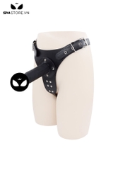 SMT1616 - Dương vật giả silicon có quần dài đính đinh tán có 2 size