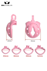 SMT2509 - Khóa dương vật mặt dẹt bằng nhựa có hình trái tim