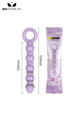 SMT1439 - Anal bead dạng chuỗi bằng nhựa màu tím có 5 tầng