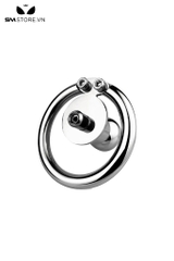 SMT2690 - Khóa dương vật mặt dẹt cực âm inox không gỉ có 4 size