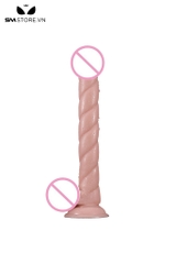 SMT1658 - Dương vật giả dài 32.5cm hình xoắn ốc bằng silicon mềm