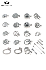 SMT10000 - Phụ kiện khóa dương vật với 16 kiểu lồng khóa inox