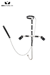 SMT1195 - Combo đồ chơi BDSM màu đen 6 món trói tay kèm vòng cổ