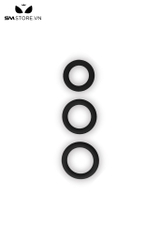 SMT571 - Combo 3 cockrings vòng đeo dương vật silicon màu đen