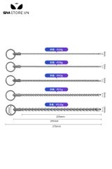 SMT839 - Souding đồ chơi niệu đạo inox có xích bi với 4 size