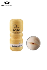 SMT902 - Cốc thủ dâm silicon snail âm đạo miệng và hậu môn dài 160mm