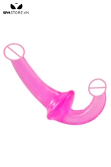 SMT2917 - Dương vật giả trơn 2 đầu silicon mềm dài 20cm