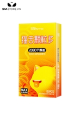SMT1239 - Bao cao su có gai khoái cảm lưỡi mèo hạt lớn hộp 10 chiếc