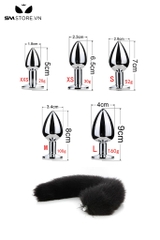 SMT042 - butt plug cosplay đuôi cáo với phích cắm mông hình xoắn ốc