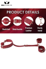 SMT1192 - Bộ đồ cố định tư thế SM có ball gag liền còng tay tháo rời