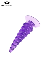 SMT532 - Butt plug silicon dẻo cắm hậu môn hình xoắn ốc dài 113mm