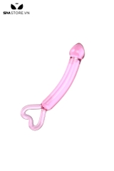SMT498 - Dương vật giả pha lê hình trái tim cắm hậu môn dài 20cm