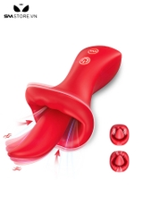 SMT1631 - Lưỡi rung silicon liếm hút có 10 tần số dài 16cm sạc điện