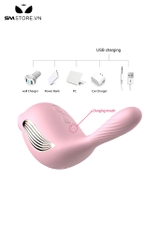 SMT1161 - Máy thủ dâm với có chế độ rung và hút dùng sạc dài 15cm