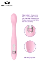 SMT1273 - Chày rung tình yêu silicon có 10 tần số rung chống nước