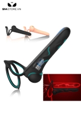 SMT2343 - Vòng đeo dương vật mix phích cắm hậu môn dài 18.5cm